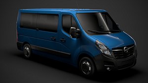 opel movano l2h1 windowvan 3D model