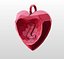 VZ 3D-Printable Diamante Crystal-Heart-TwoLetters