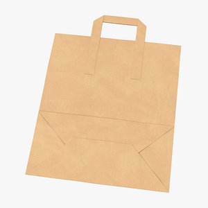 grocery bag paper handle 3D