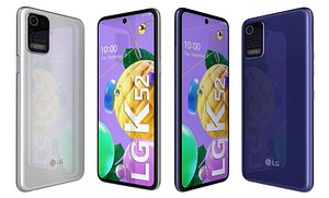 3D lg k52 blue white model
