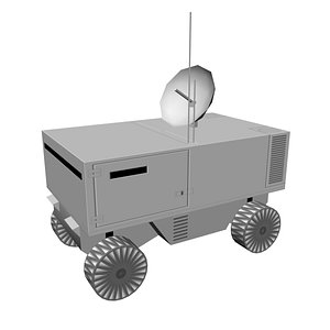 sci-fi lunar 3D model