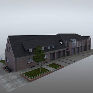rescue station 3d c4d