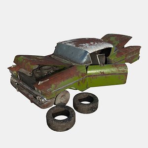 3D car abandoned