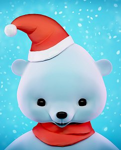 cute cartoon bear 3d max