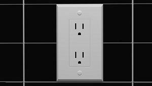 3D electrical outlet model