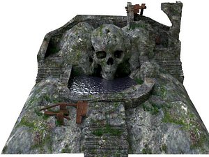 3dsmax scene skull