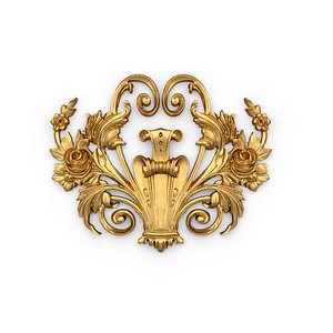 Classic carved decor ornament 380 3D model