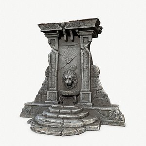 3D Lion fountain model