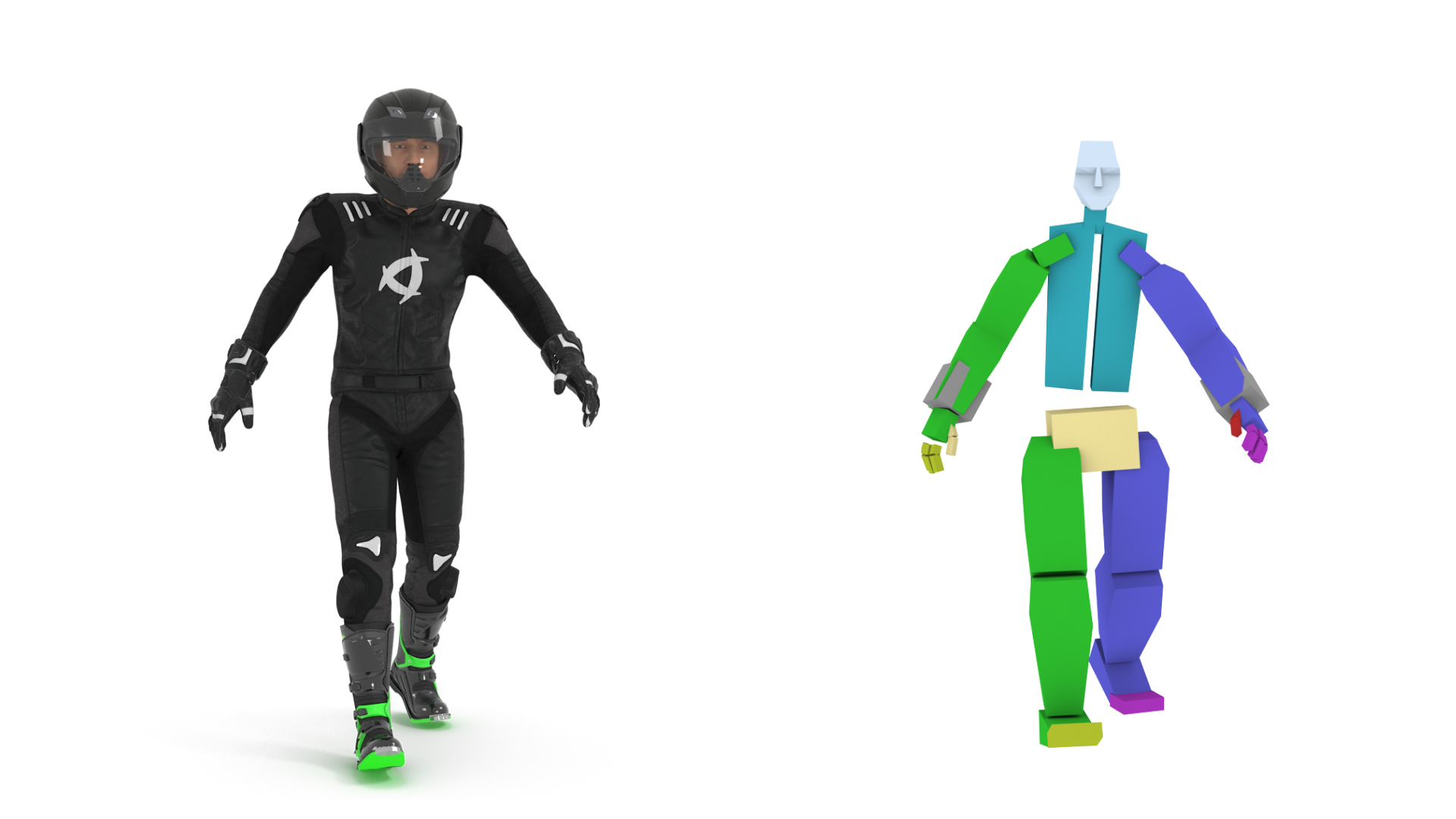 Bike Rider Wearing Protective Riderwear Rigged 3D Model - TurboSquid ...