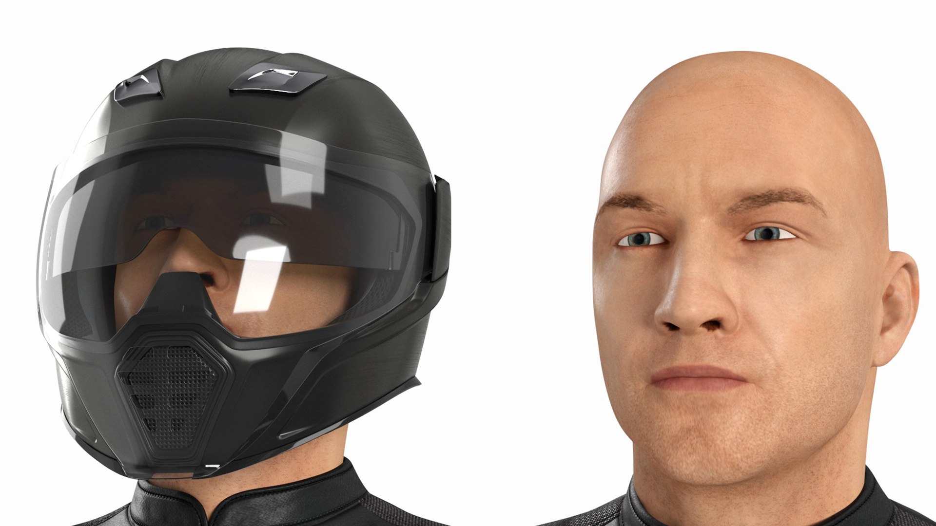 Bike Rider Wearing Protective Riderwear Rigged 3D Model - TurboSquid ...