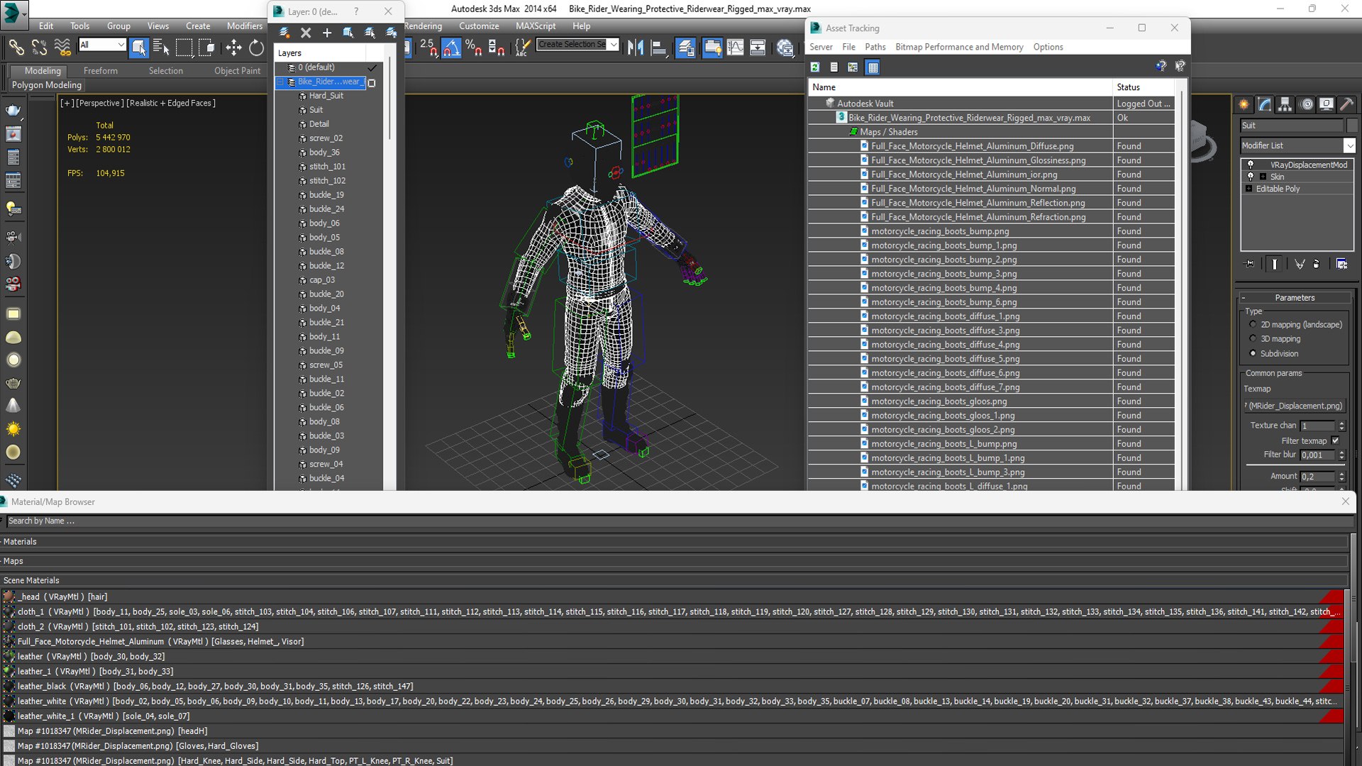 Bike Rider Wearing Protective Riderwear Rigged 3D Model - TurboSquid ...
