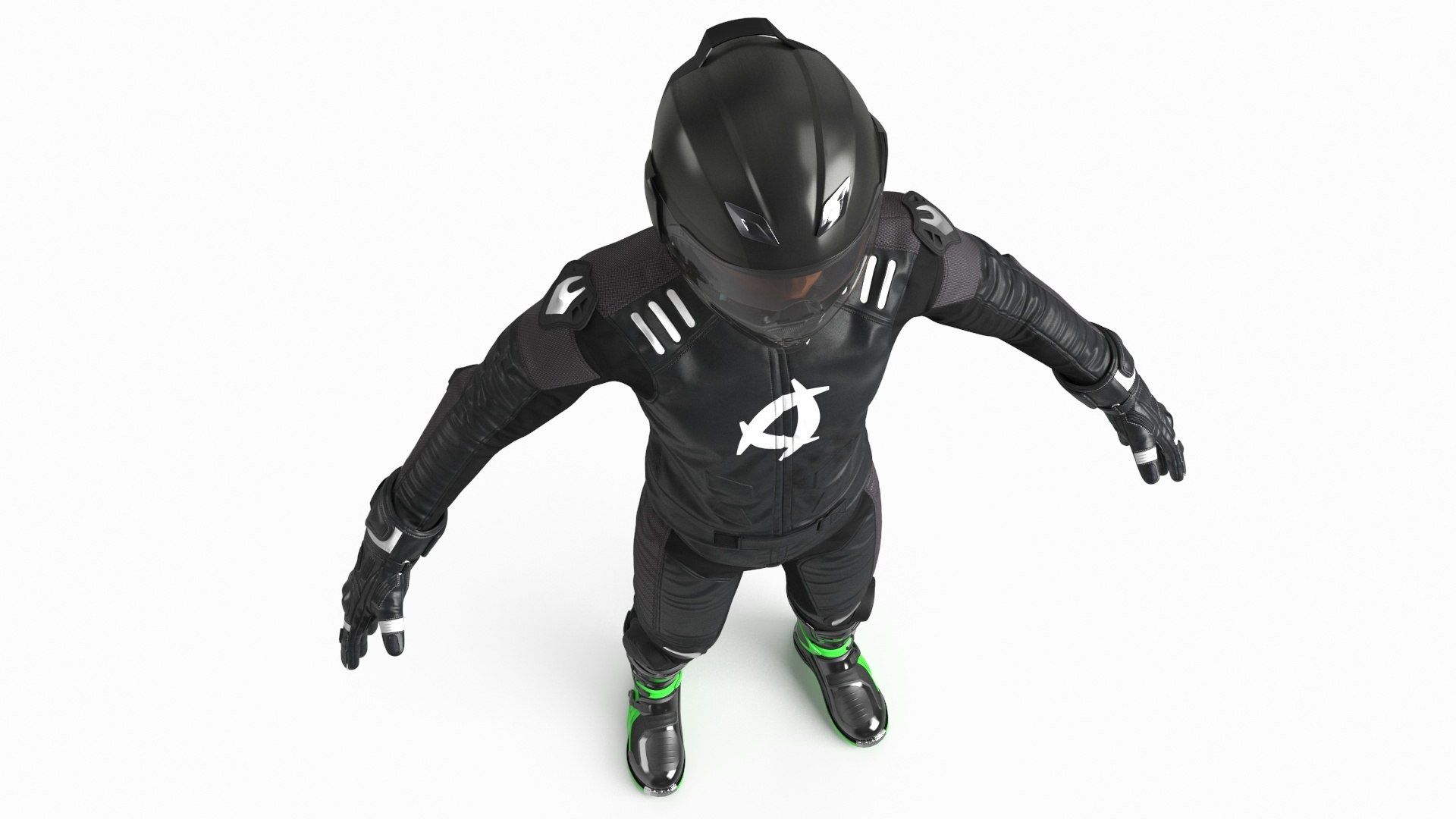 Bike Rider Wearing Protective Riderwear Rigged 3D Model - TurboSquid ...