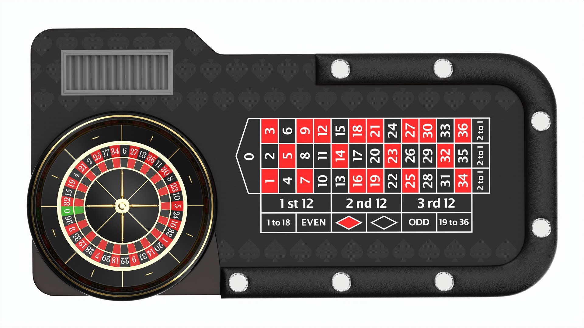 3D Casino European Table With Roulette Wheel - TurboSquid 2183710