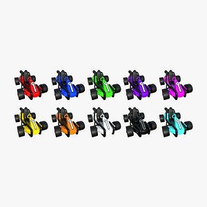 3D model 10 Cartoon Kart G Collection - Vehicle Racing Design