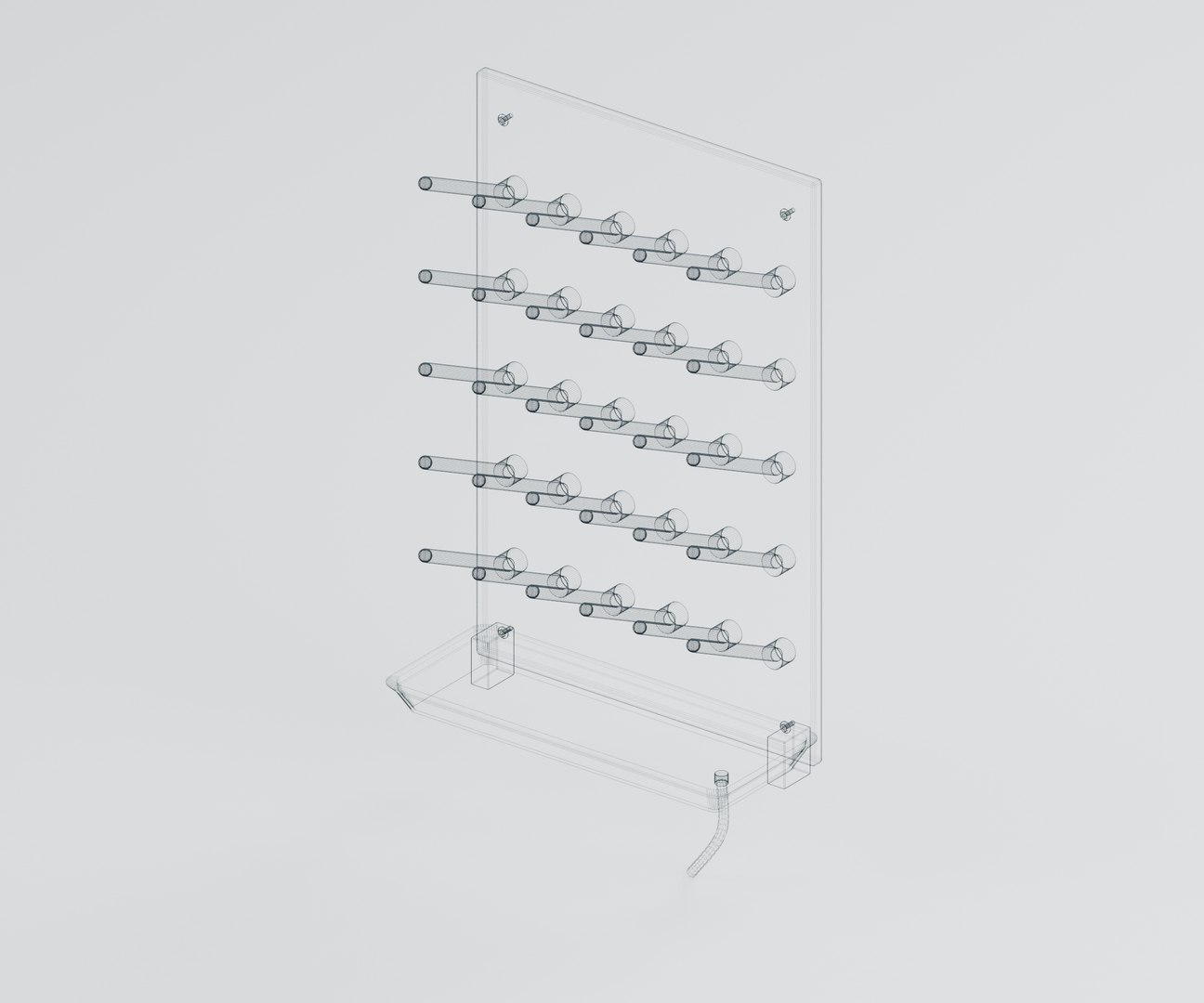 3D Wall Mounted Laboratory Glassware Drying Rack https://p.turbosquid.com/ts-thumb/45/GMJLpq/I5/06_wire/jpg/1790991029/1920x1080/fit_q87/052d6db427640c3822d92b20136bd3be39d8af76/06_wire.jpg
