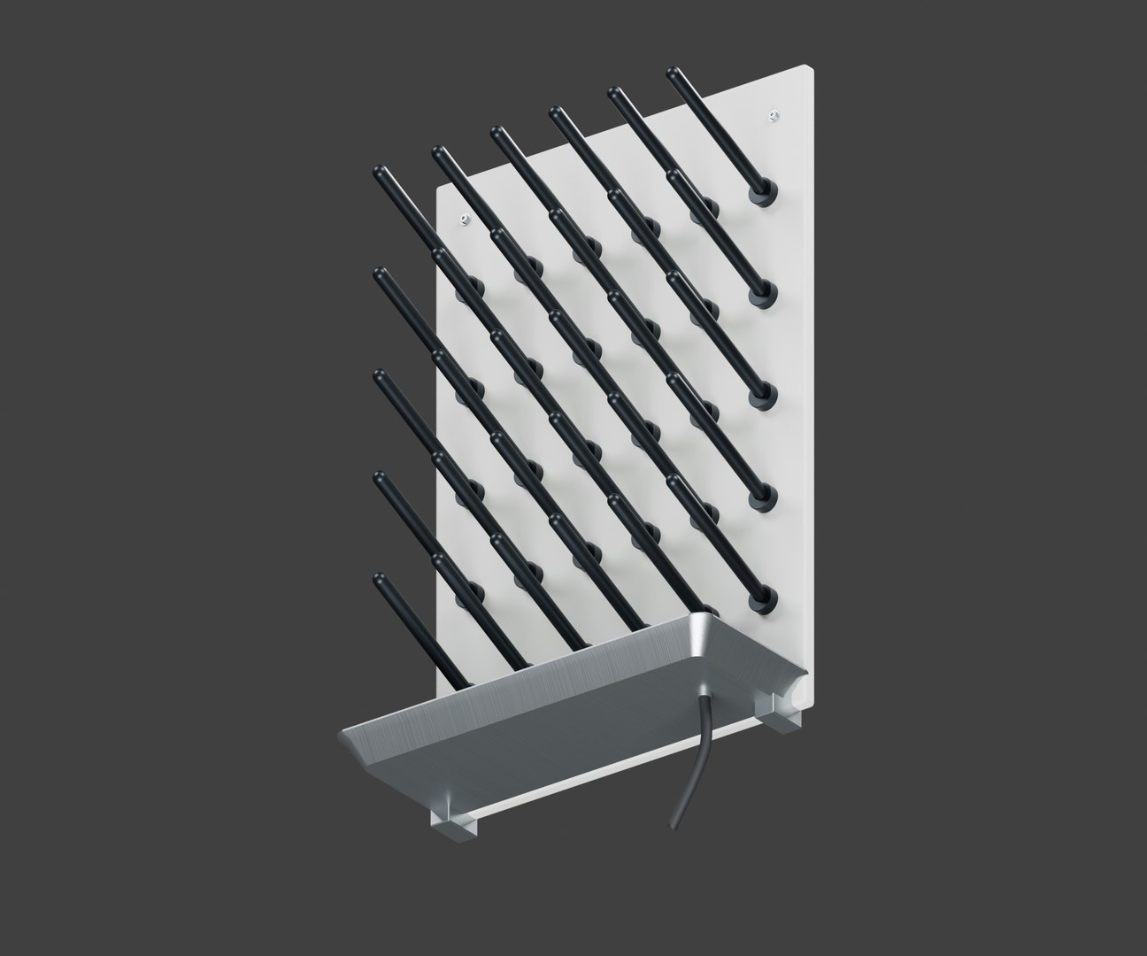 3D Wall Mounted Laboratory Glassware Drying Rack https://p.turbosquid.com/ts-thumb/45/GMJLpq/l4/08_construction/jpg/1790991031/1920x1080/fit_q87/21d51370dbfd5670b617fac8c30f1b036f62dacc/08_construction.jpg