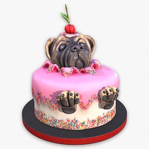 Pug Cake 3D model