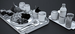 3D AIRLINE PREMIUM ECONOMY CONTINENTAL BREAKFAST 2024 FBX