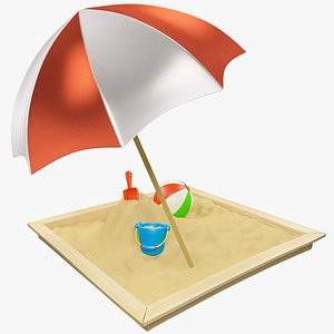 3D set sandbox sand model