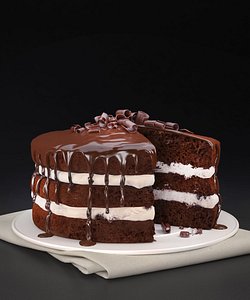chocolate icing cake model