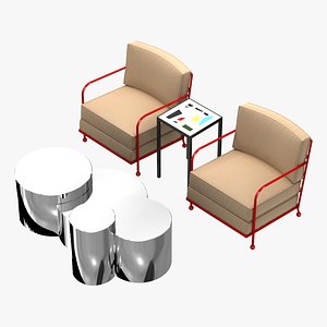 tables chairs custom club 3D