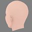 Michelle Williams Head - No Hair - Low poly head for game