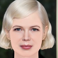 Michelle Williams Head - No Hair - Low poly head for game