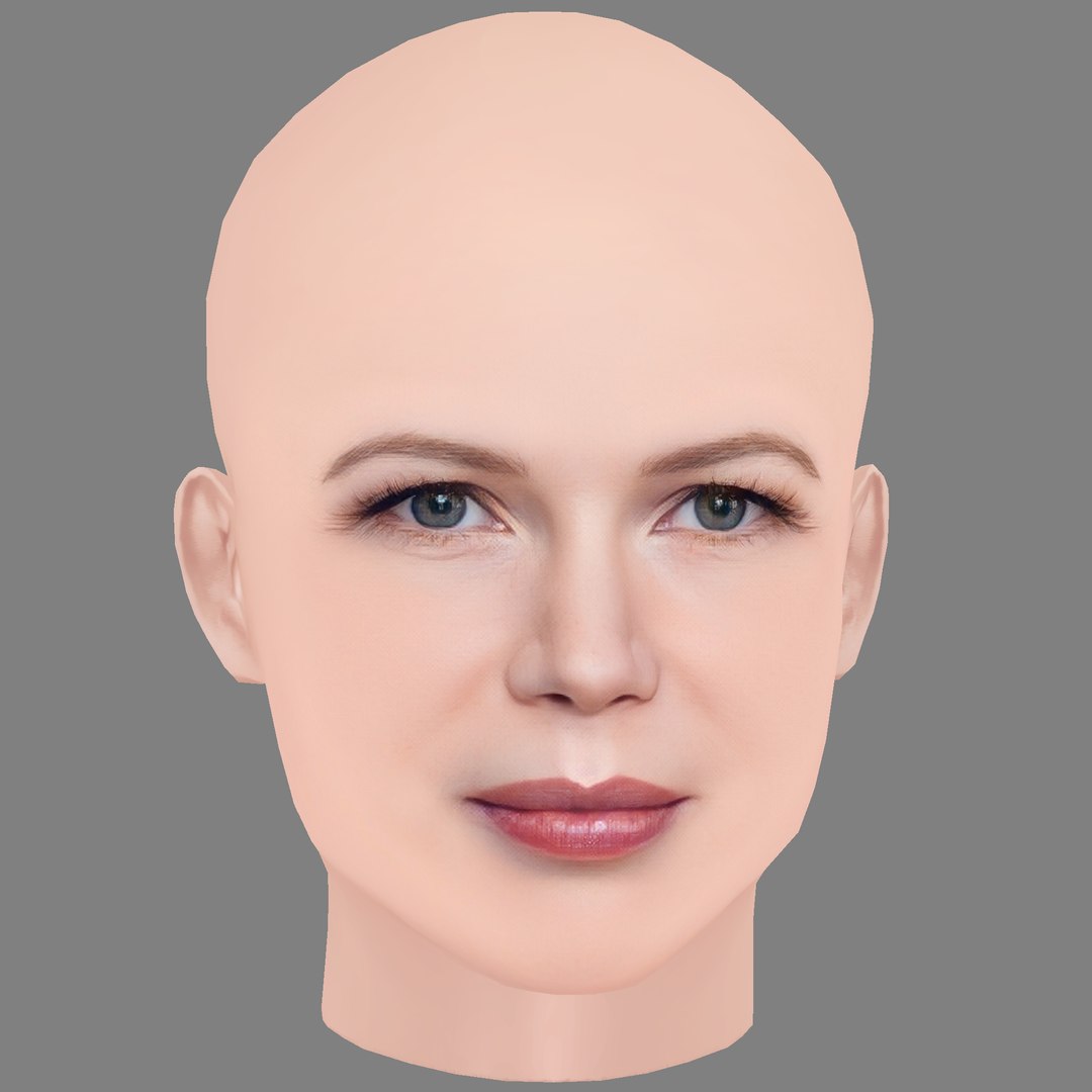 Michelle Williams Head - No Hair - Low poly head for game 3D model https://p.turbosquid.com/ts-thumb/45/MU1Jmn/xy/08/png/1764556789/1920x1080/fit_q87/19470fc645547b286667424a90eaf40d9d3d6d41/08.jpg