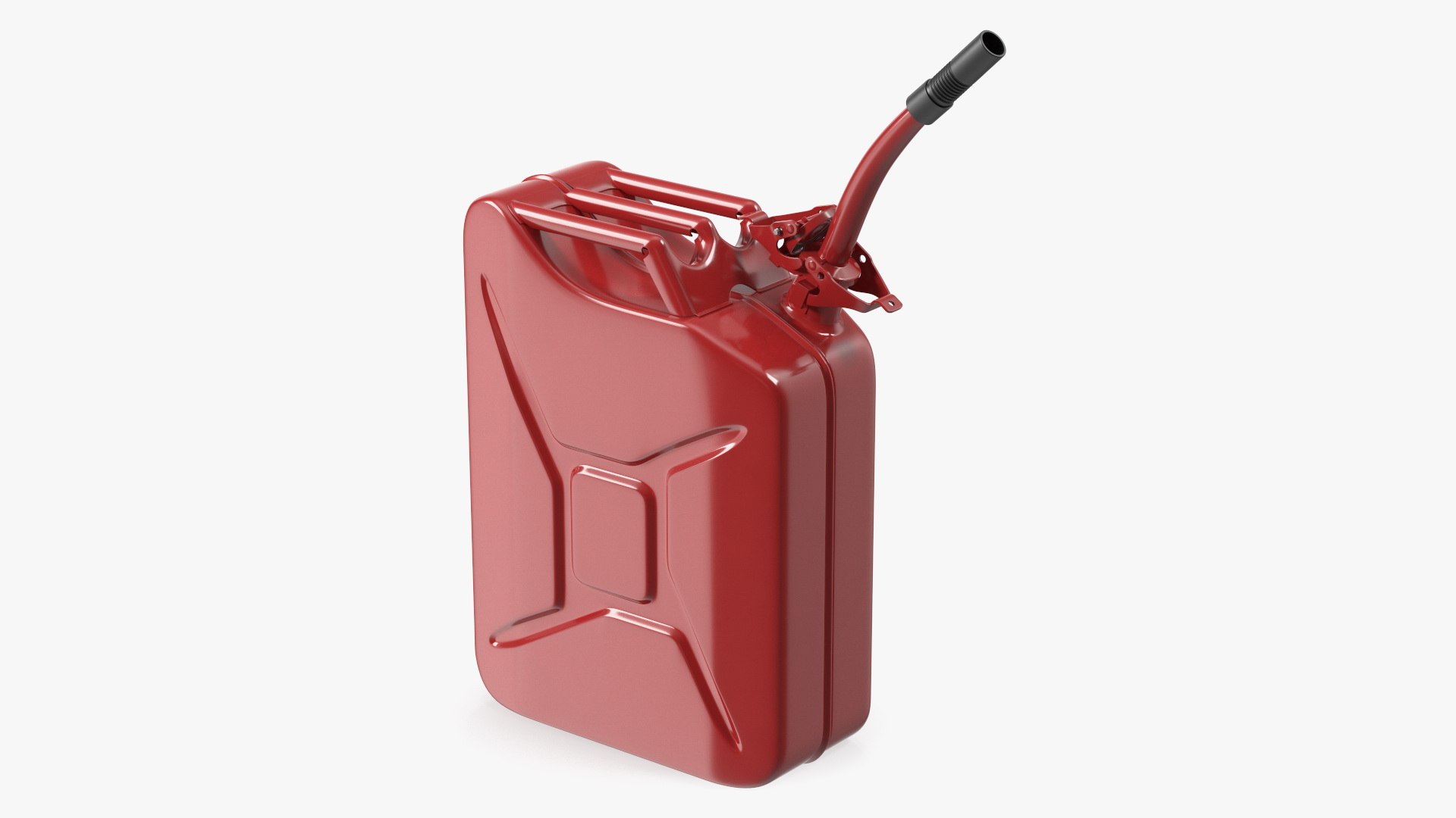 Fuel Can with Flexible Spout Red 3D model preview