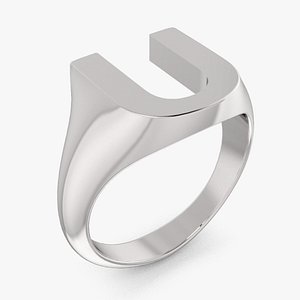 STL file Square Quadrangle Louis Vuitton logo replica signet ring