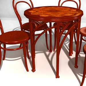 SecessionTableWithChairs