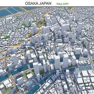 3D city area building model