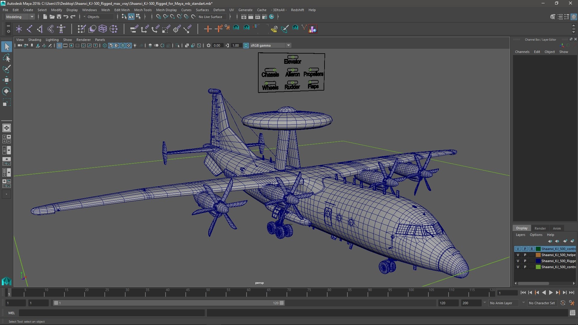 Shaanxi Kj-500 Rigged For Maya 3d Model - Turbosquid 2252684