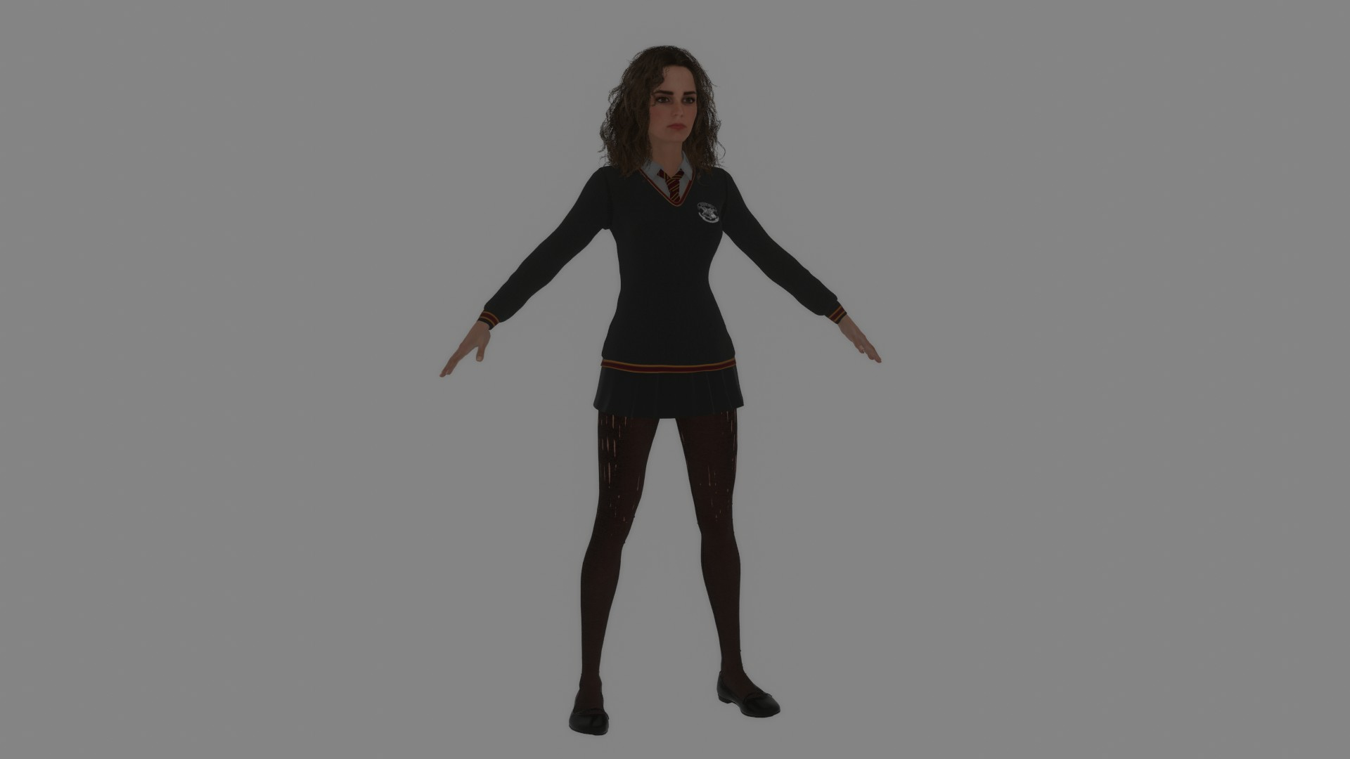 3D Hermione Granger Harry potter Nude TurboSquid 2125026