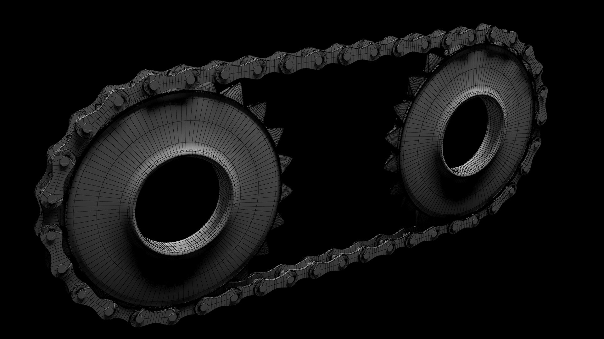 Chain And Sprocket Mechanism Model TurboSquid 2073197