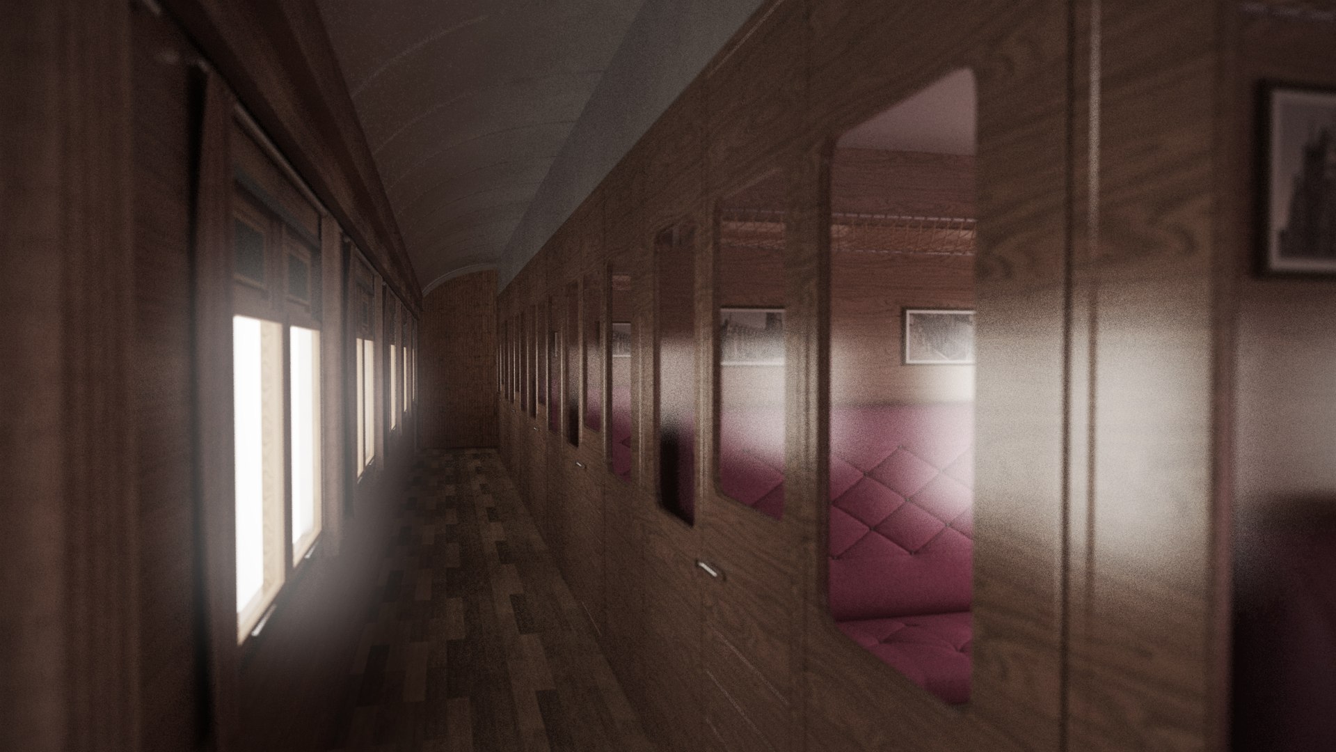 3D model Old Train Interior With Compartments 03 - TurboSquid 1902686