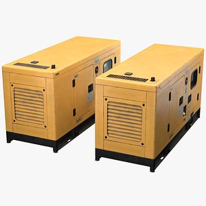 Diesel Generator Hight and Low Poly PBR