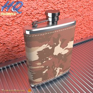 3d model of hip flask 08