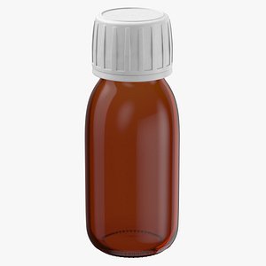 3D model Glass Syrup Bottle 60ml