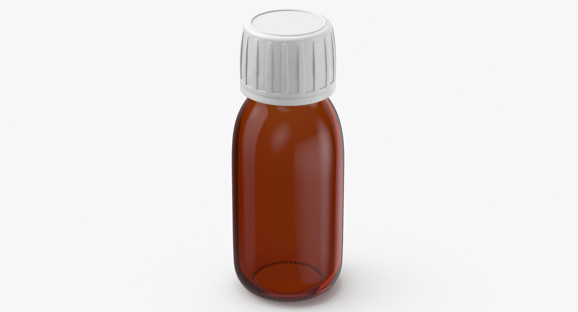 3D Model Glass Syrup Bottle 60ml - TurboSquid 2019645