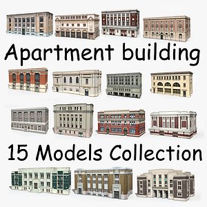 Apartment Building - 10 Models Collection model