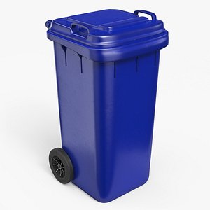 Wheeled Garbage Bin Blue