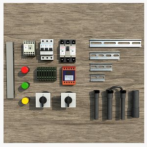3D Electric Fuse Boxes Parts model