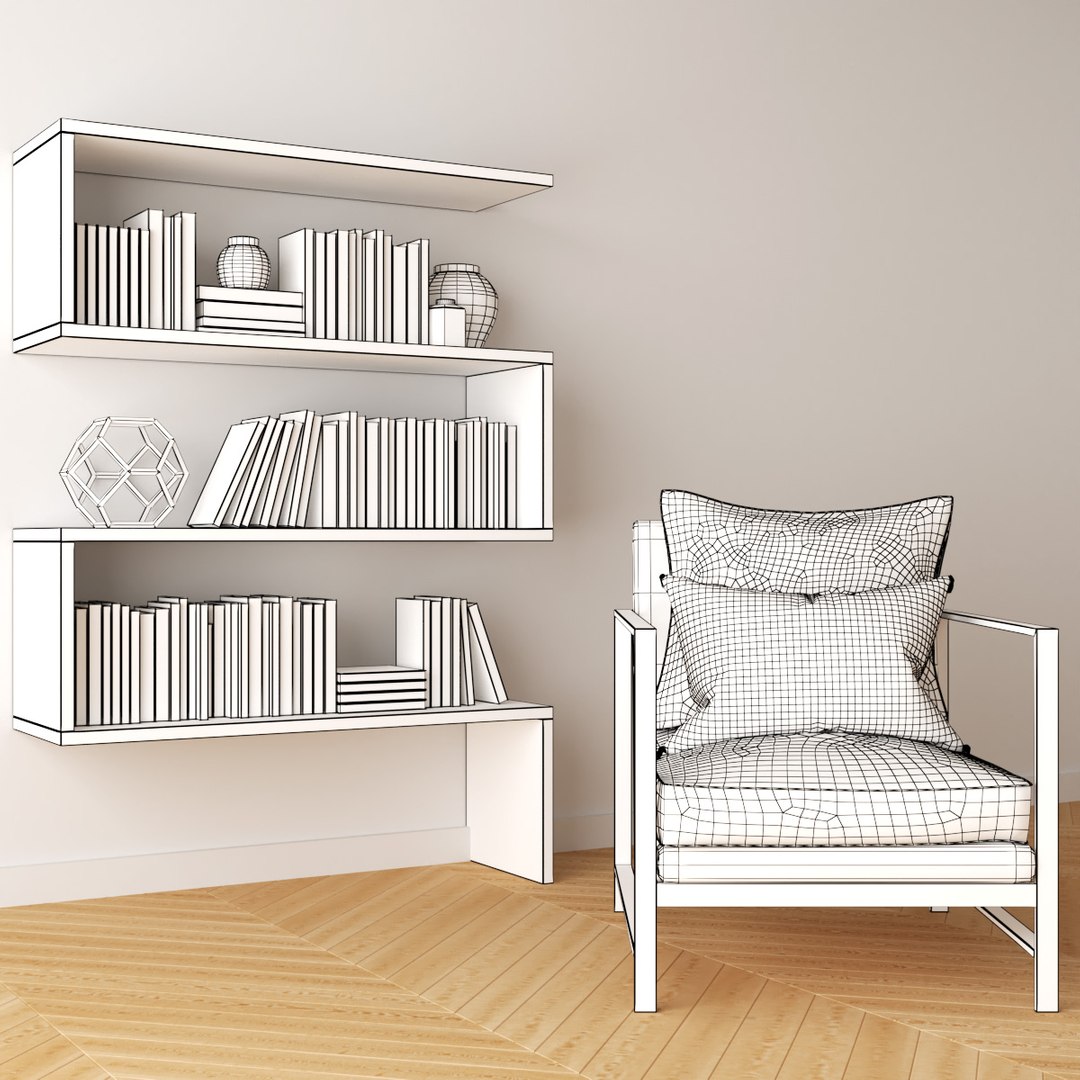 3D - books interior - TurboSquid 1535391