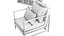 Arbeitszimmer C - Bibliothek mit rosa Samt - HQ Low Poly Archviz