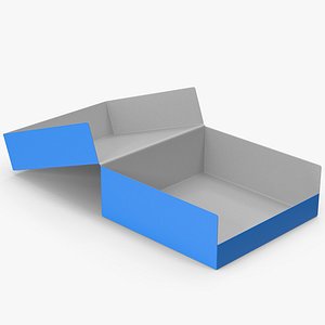 3D Blue Cake Box