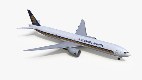 modelo 3d Boeing 777 de Singapore Airlines preparado para Cinema 4D ...