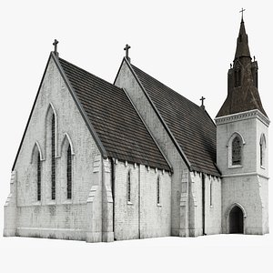 3D old church