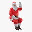Papai Noel e coleção de renas