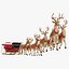 Papai Noel e coleção de renas